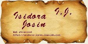 Isidora Josin vizit kartica